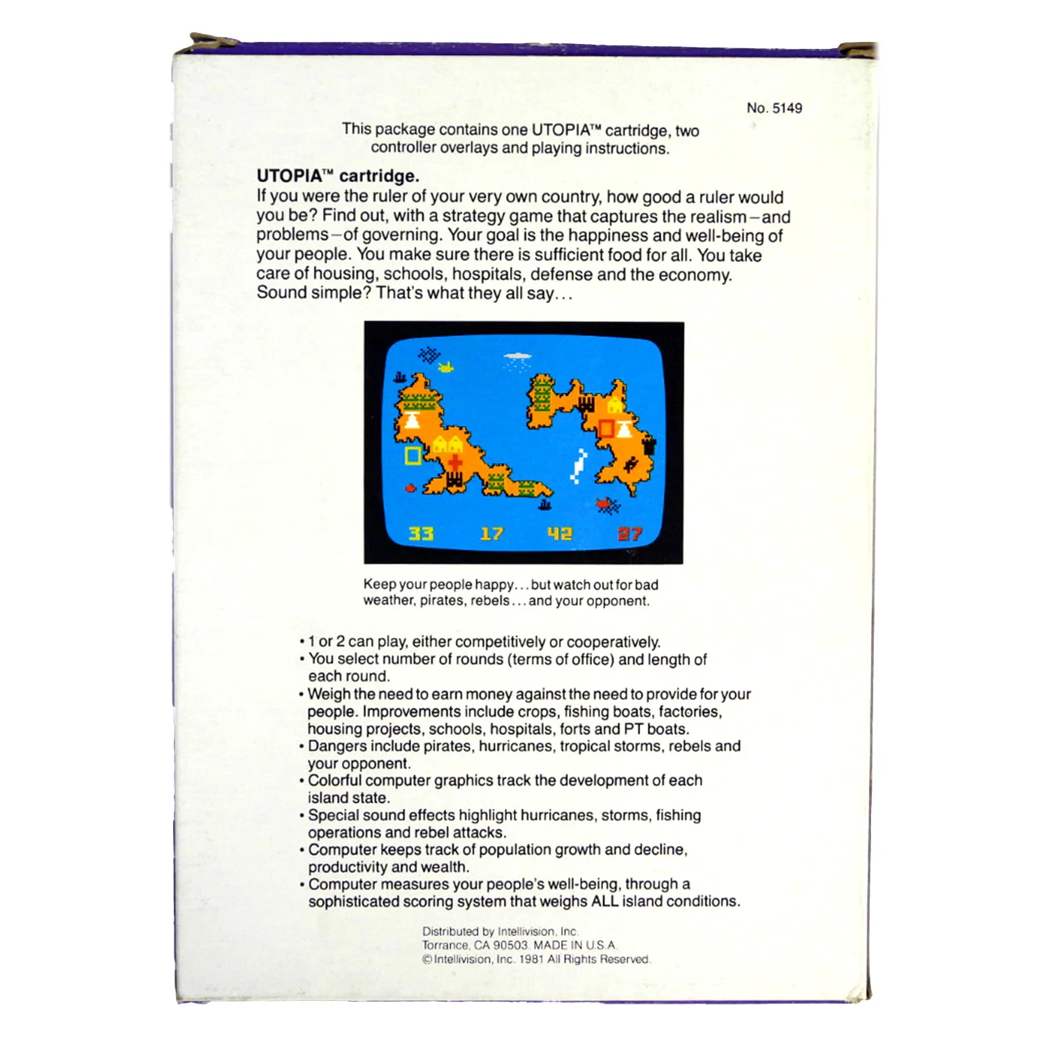 Utopia [White Label] (Intellivision) - Image 4