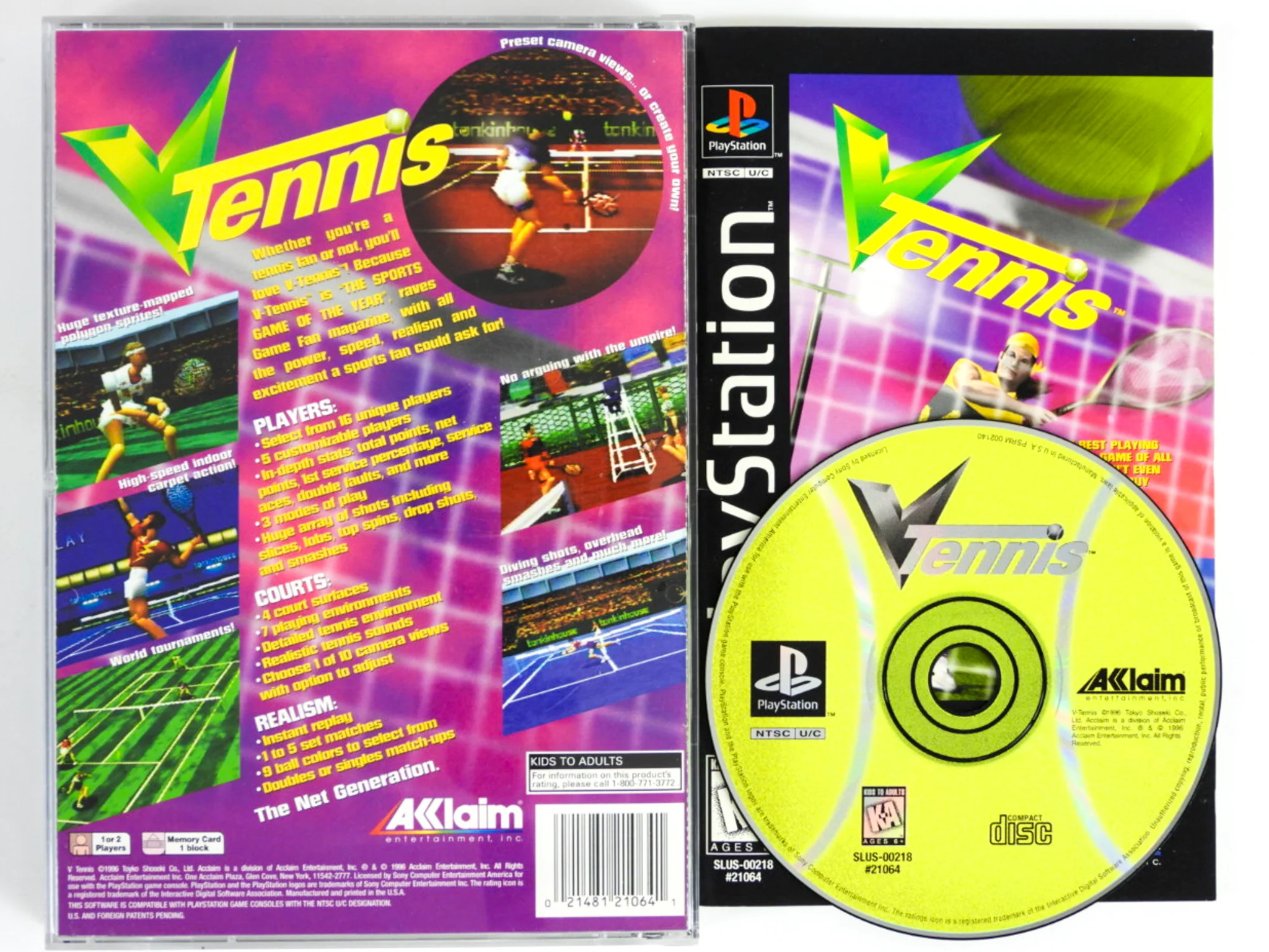 V-Tennis [Long Box] (PlayStation / PS1)