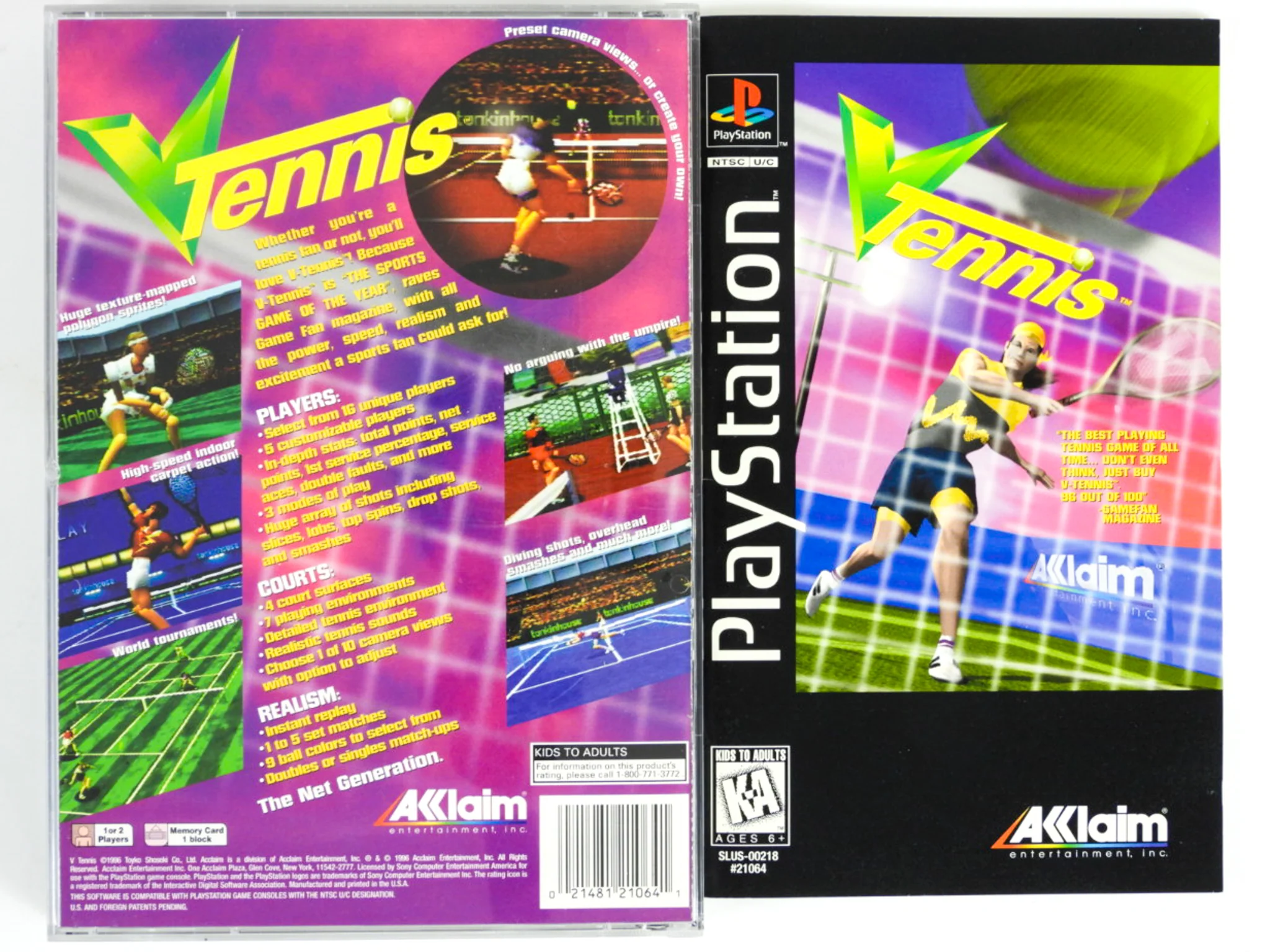V-Tennis [Long Box] (PlayStation / PS1) - Image 2