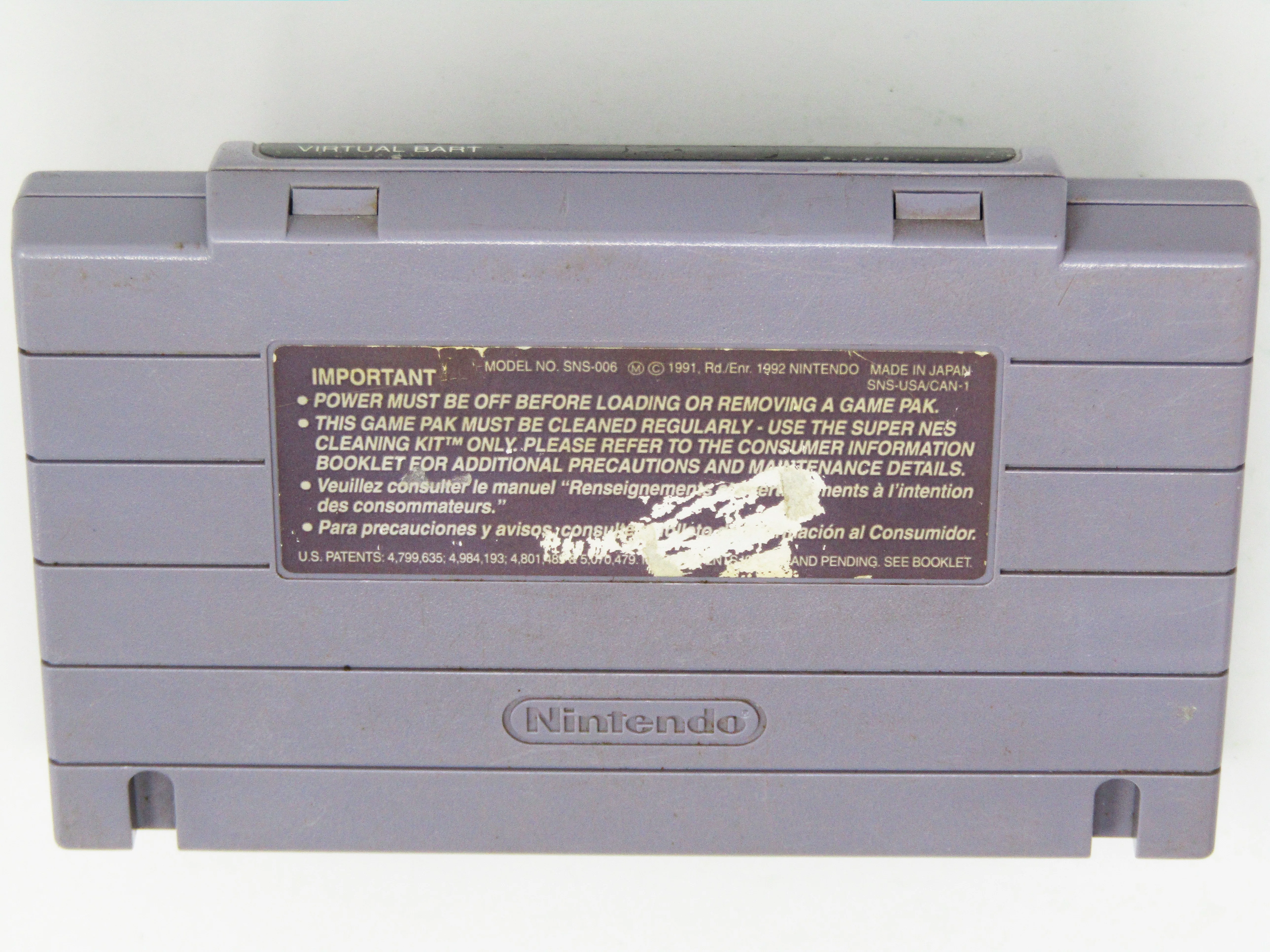 Virtual Bart (Super Nintendo / SNES) - Image 2