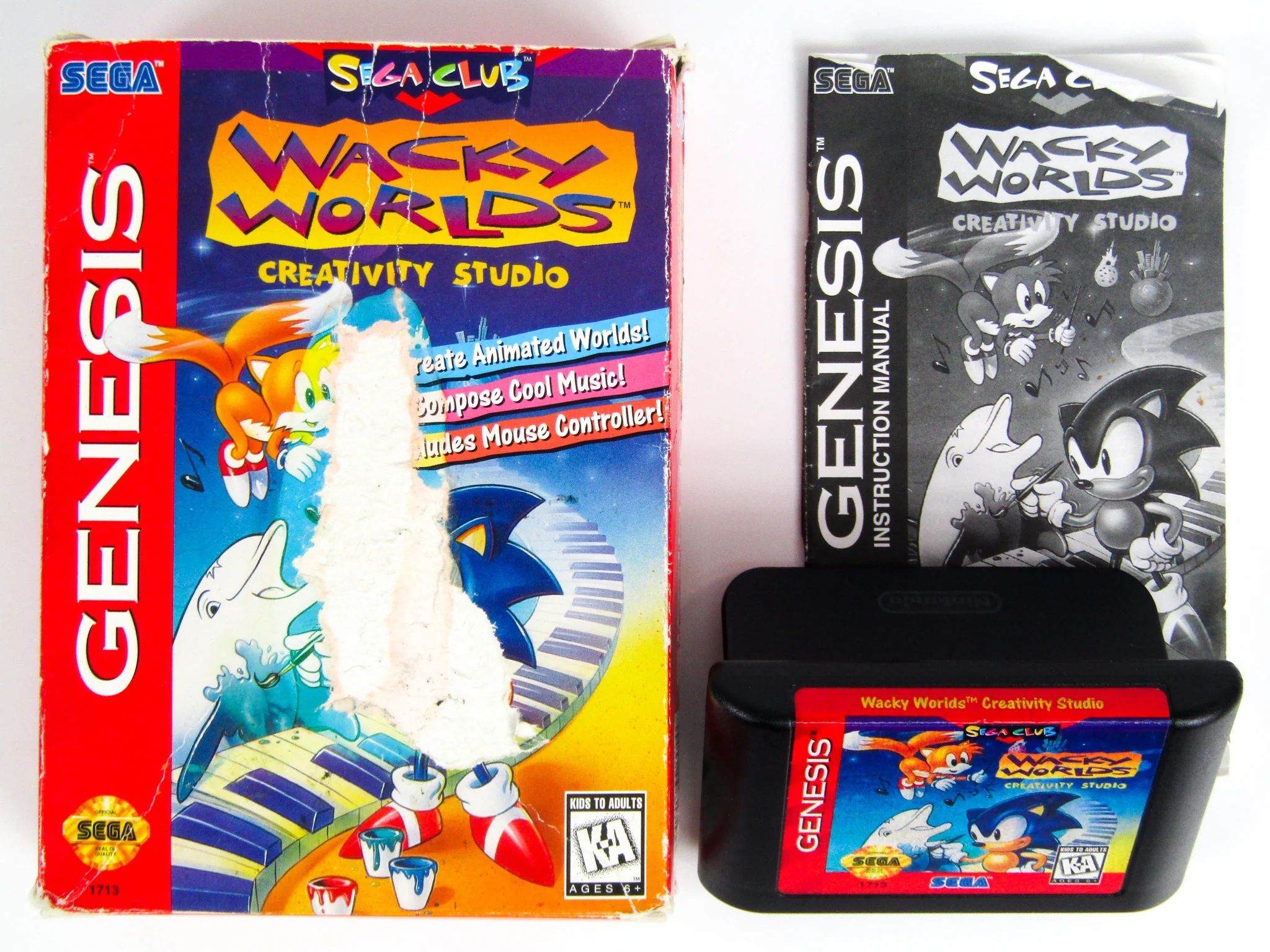 Wacky Worlds Creativity Studio [Cardboard Box] (Sega Genesis)