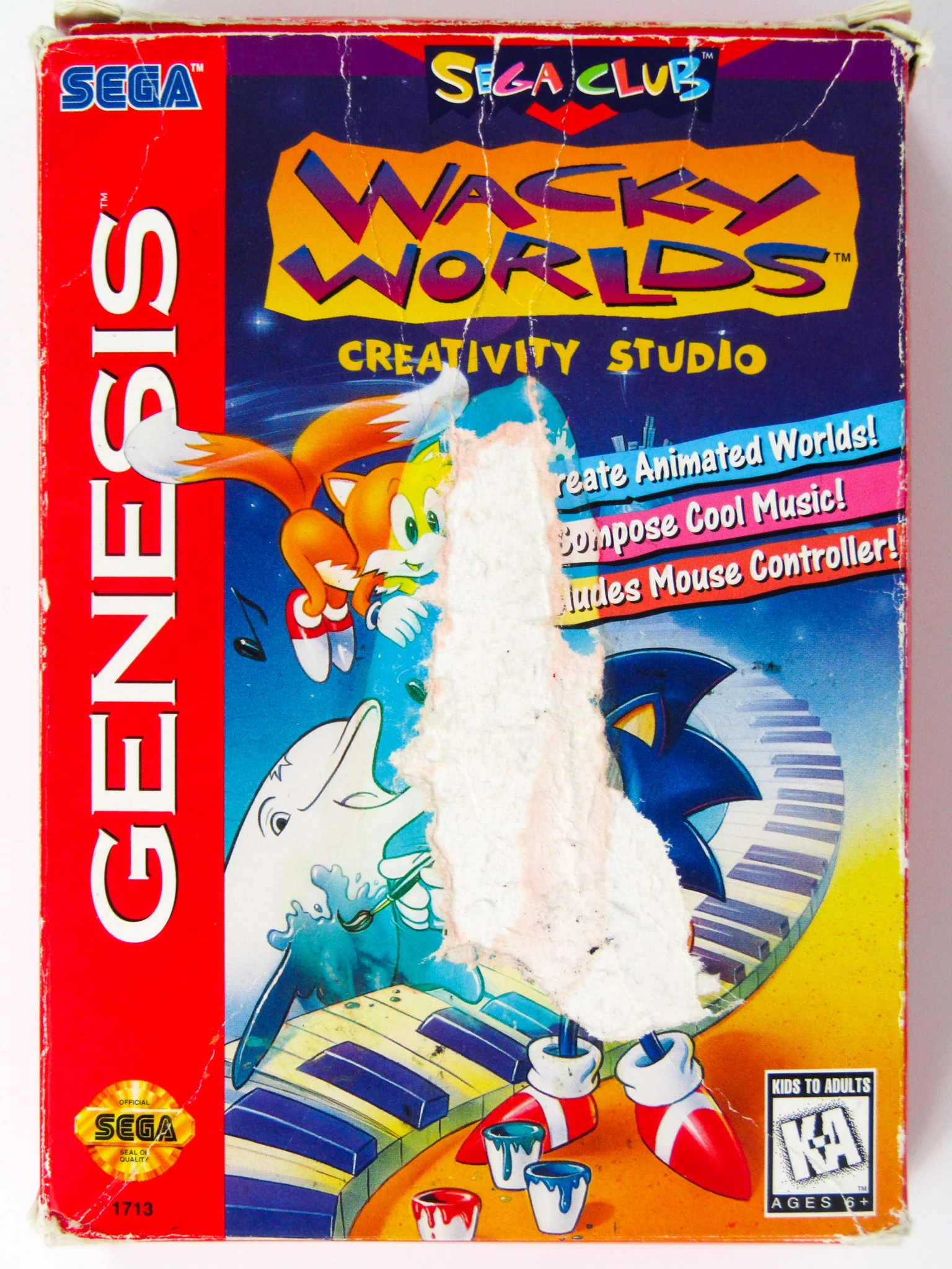Wacky Worlds Creativity Studio [Cardboard Box] (Sega Genesis) - Image 2