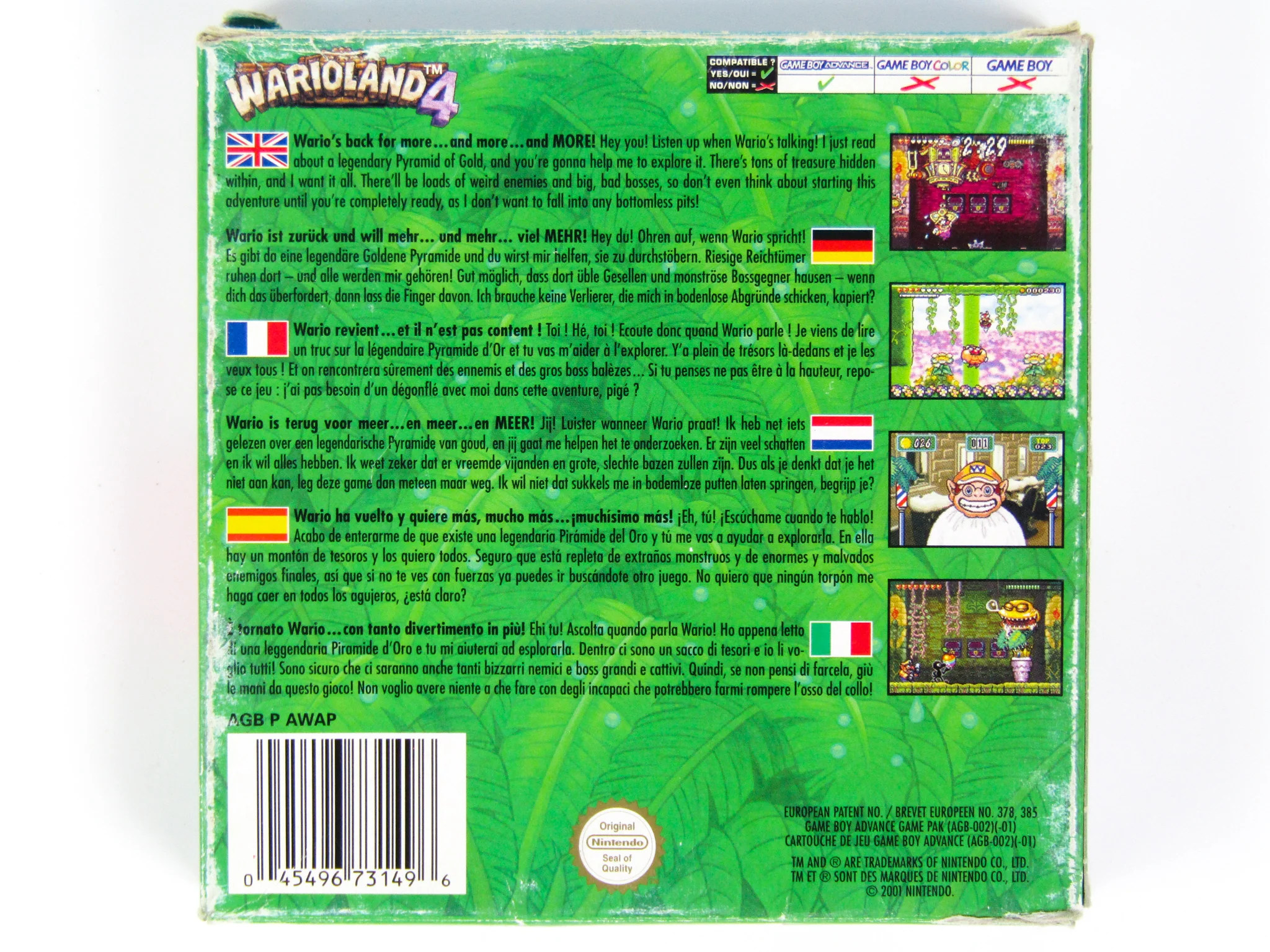 Wario Land 4 [PAL] (Nintendo Game Boy Advance / GBA) - Image 3
