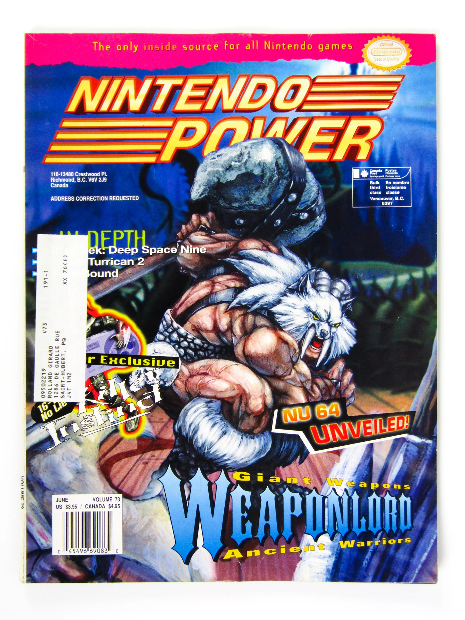 Weaponlord [Volume 73] [Nintendo Power] (Magazines) - Image 4