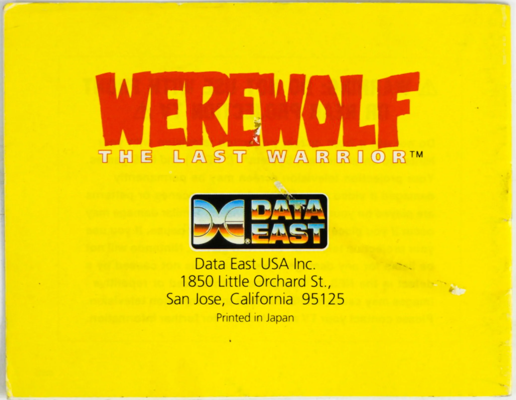 Werewolf [Manual] (Nintendo / NES) - Image 4