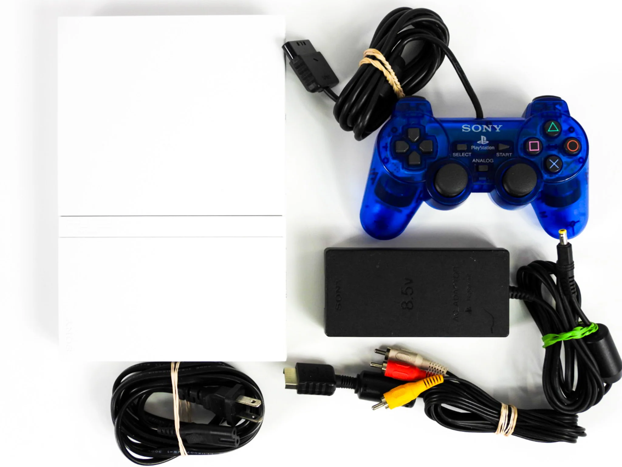 PlayStation 2 System Slim White with 1 Unassorted Controller (PS2) - Image 2