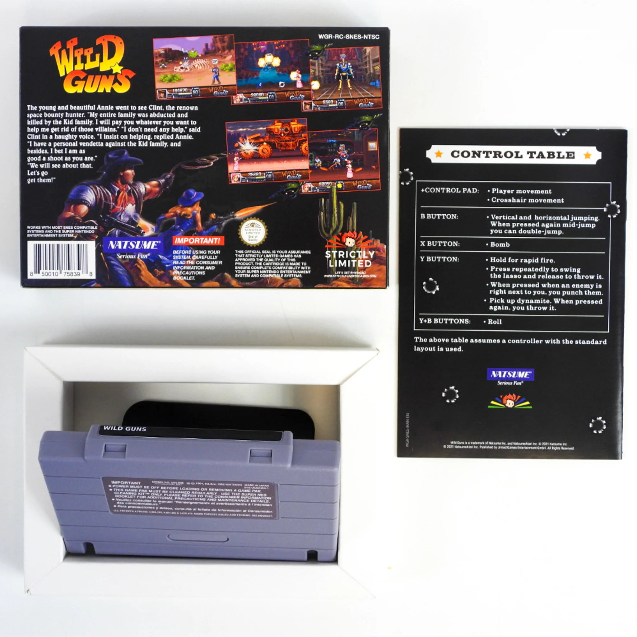 Wild Guns [Strictly Limited Games] (Super Nintendo / SNES) - Image 2