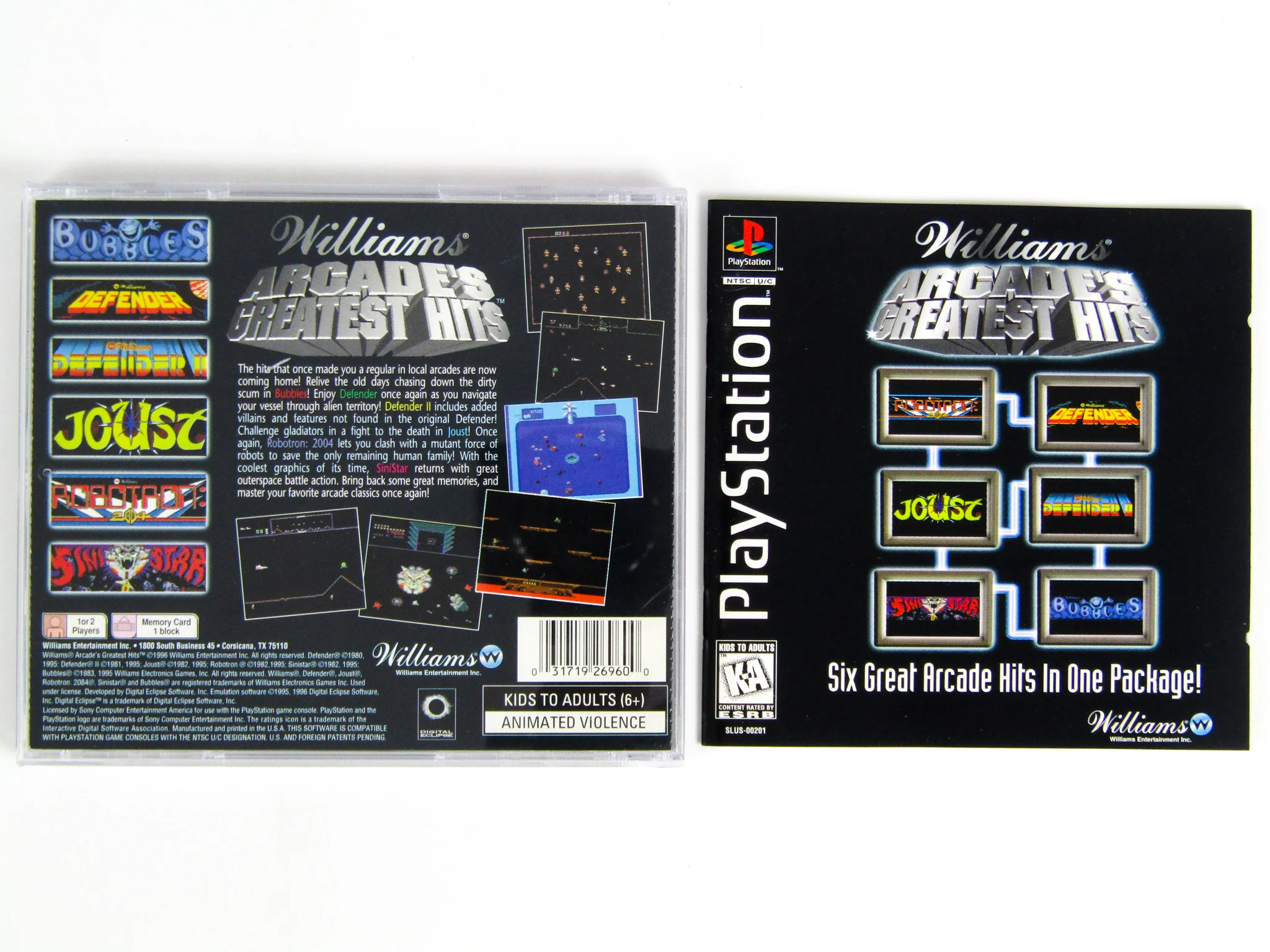 Williams Arcade's Greatest Hits (PlayStation / PS1) - Image 2
