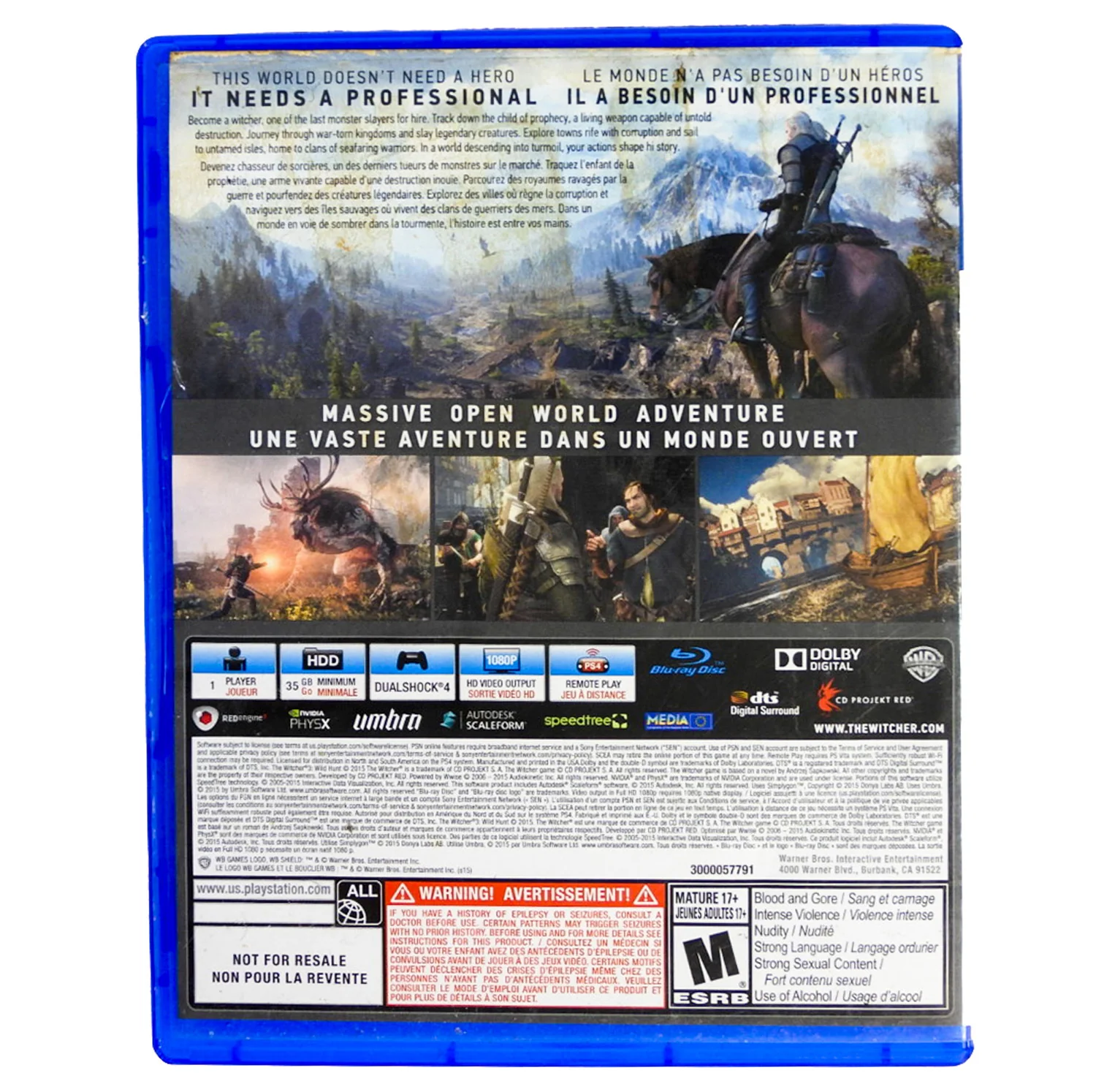 Witcher 3: Wild Hunt [Not For Resale] (PlayStation 4 / PS4) - Image 11