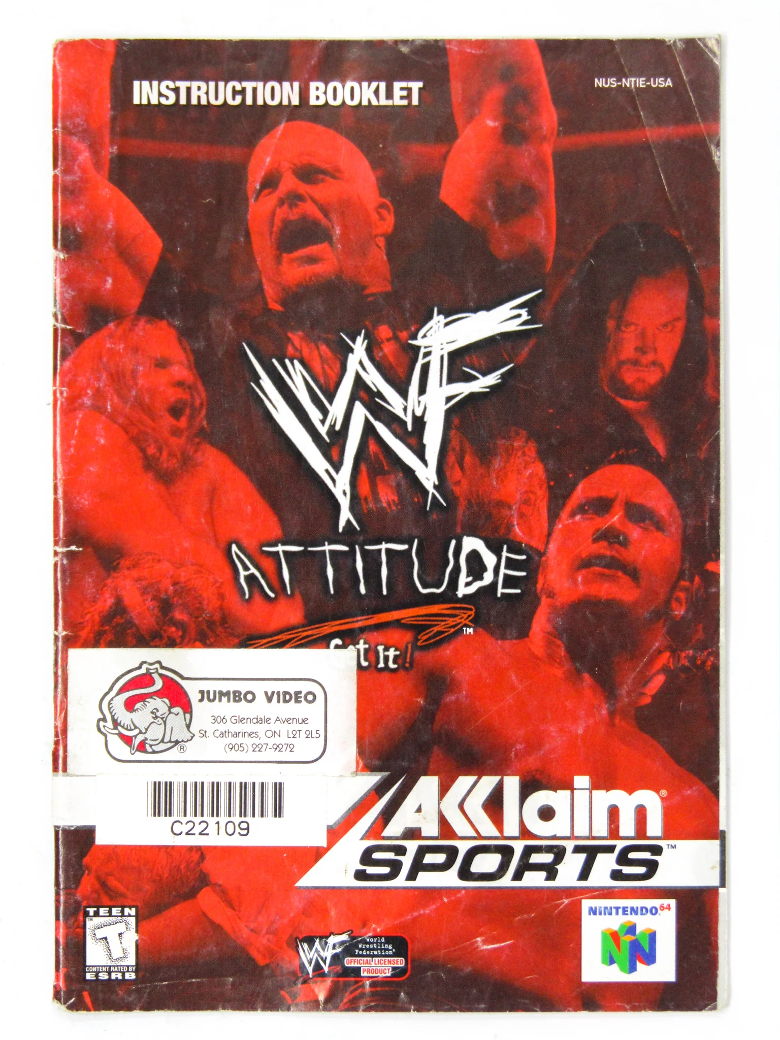 WWF Attitude [Manual] (Nintendo 64 / N64) - Image 3