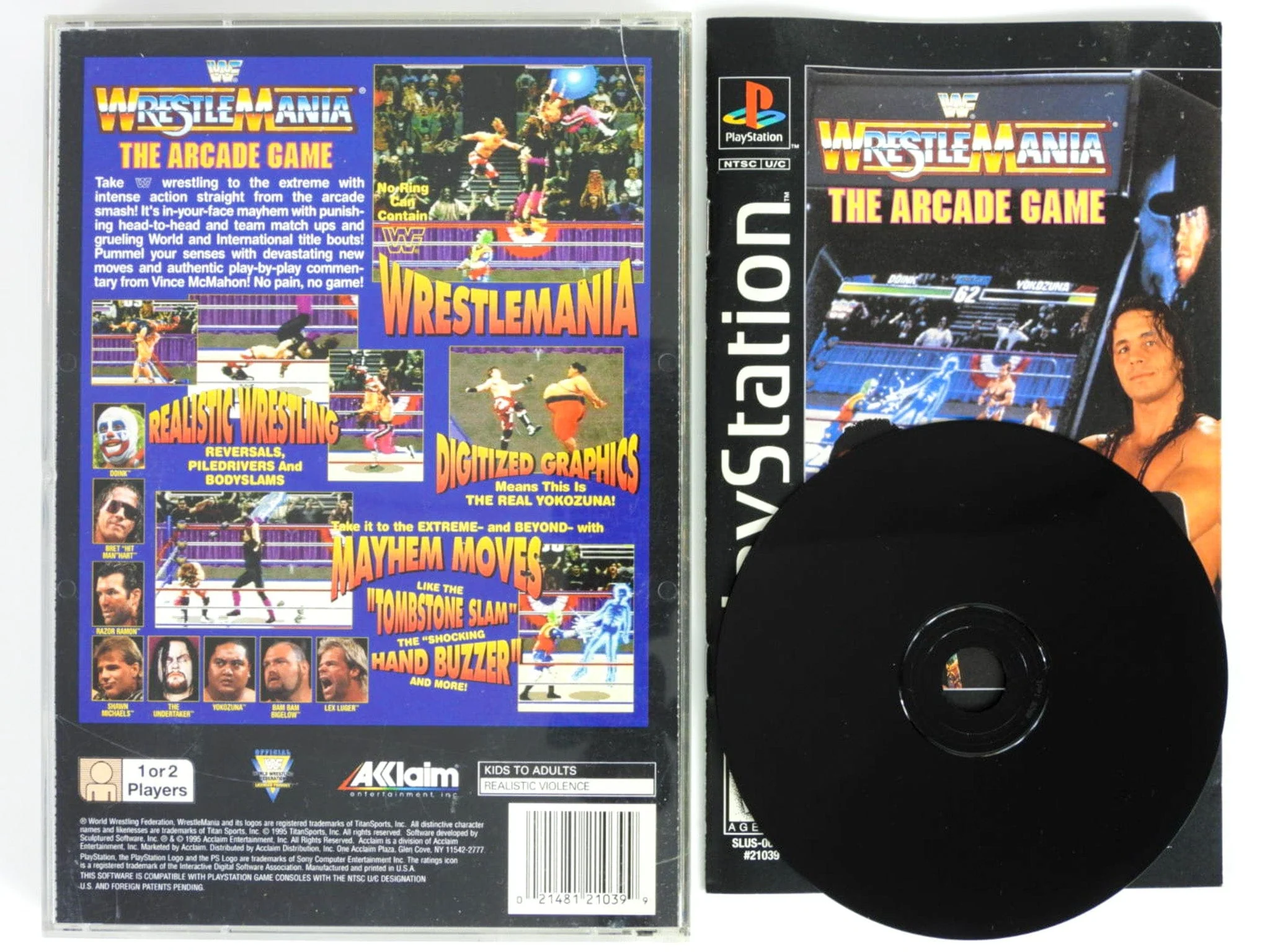 WWF Wrestlemania The Arcade Game [Long Box] (PlayStation / PS1)