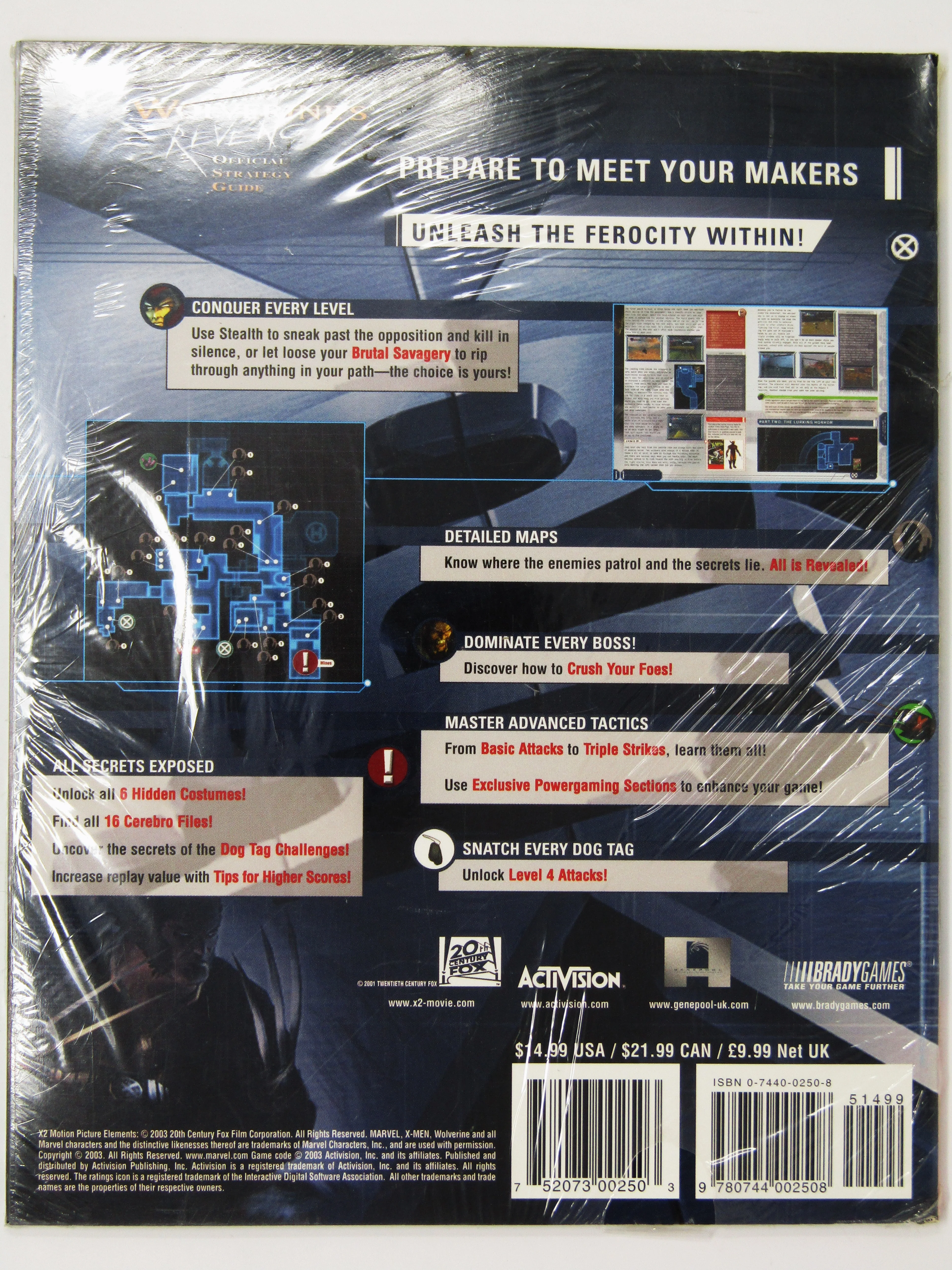 X2 Wolverine's Revenge Official Strategy Guide [BradyGames] (Game Guide) - Image 2