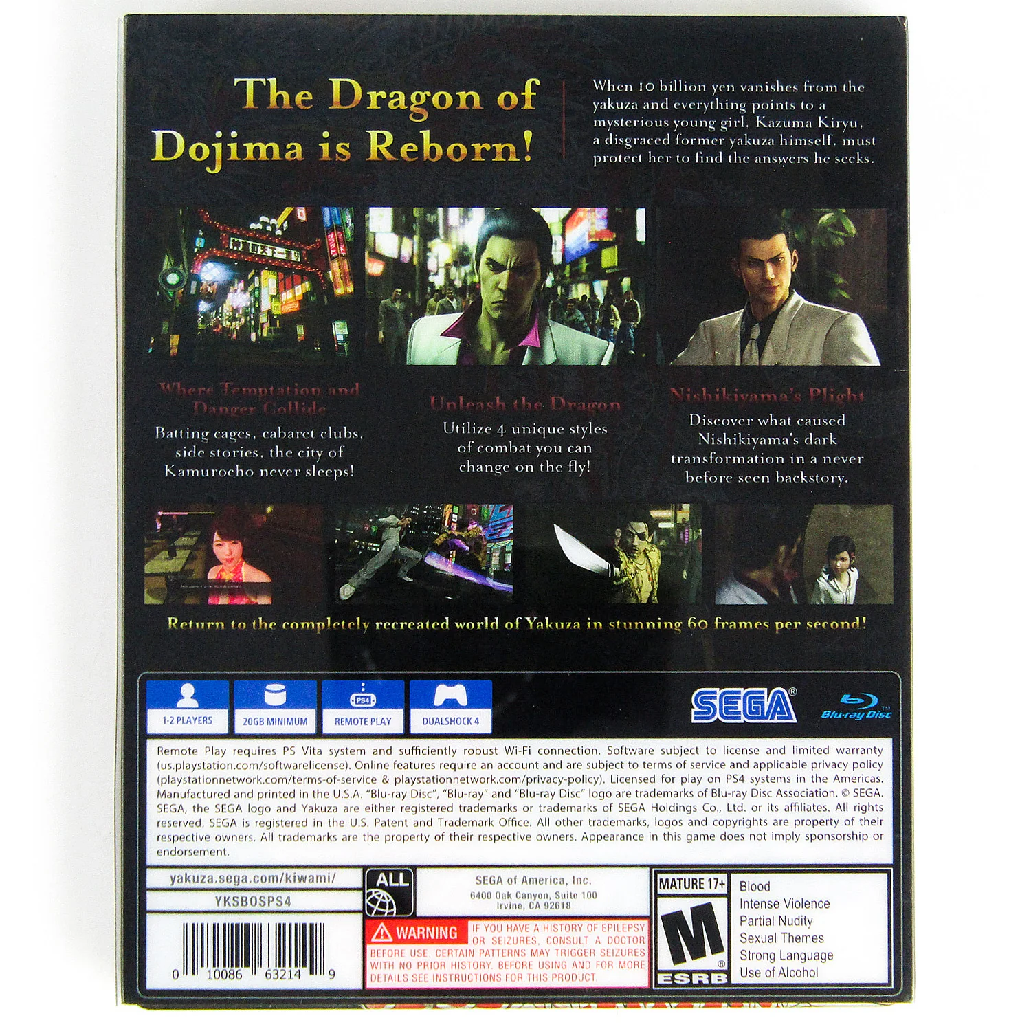 Yakuza Kiwami [Steelbook] (PlayStation 4 / PS4) - Image 2