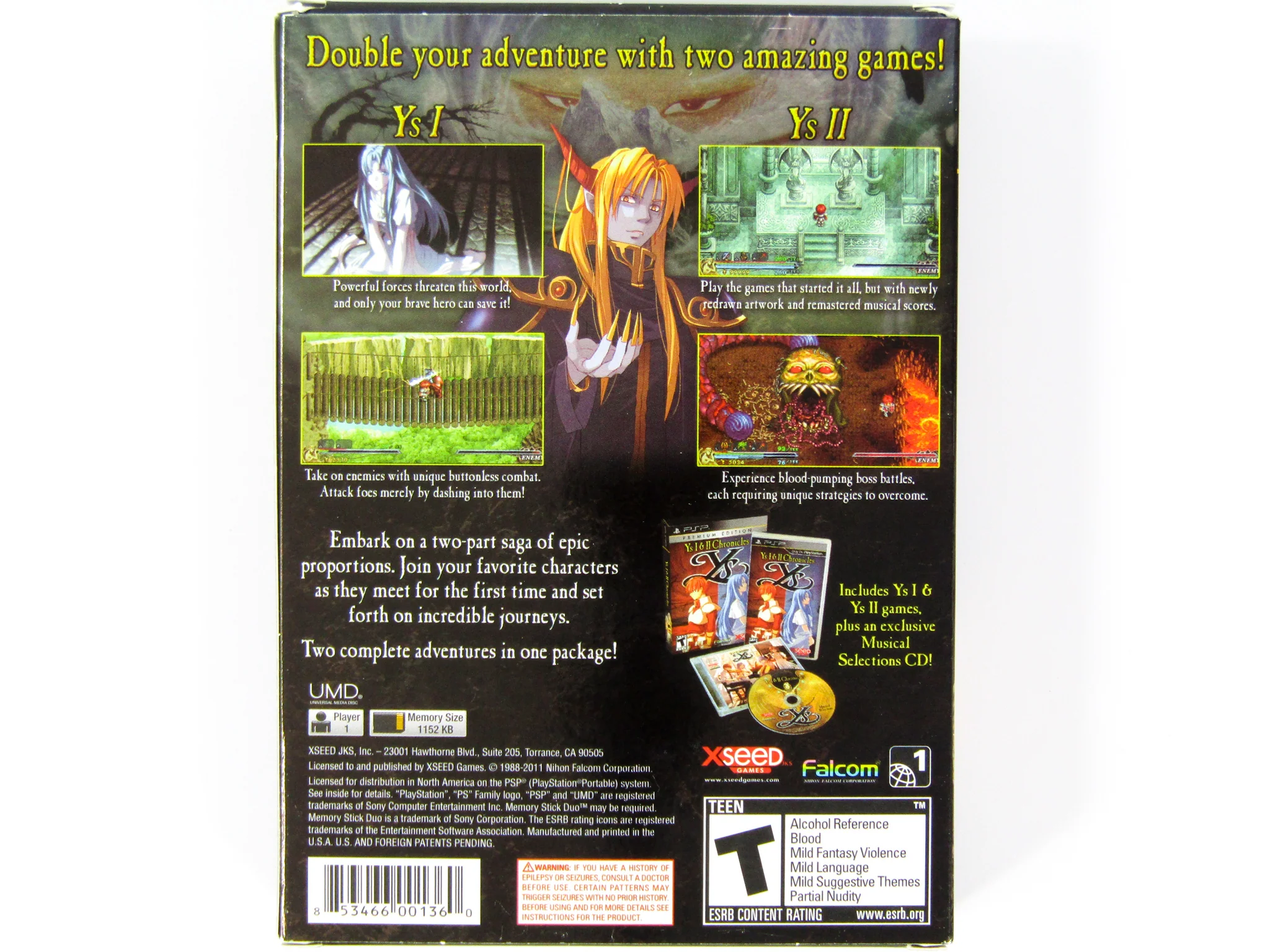 Ys I & II Chronicles [Premium Edition] (PlayStation Portable / PSP) - Image 2