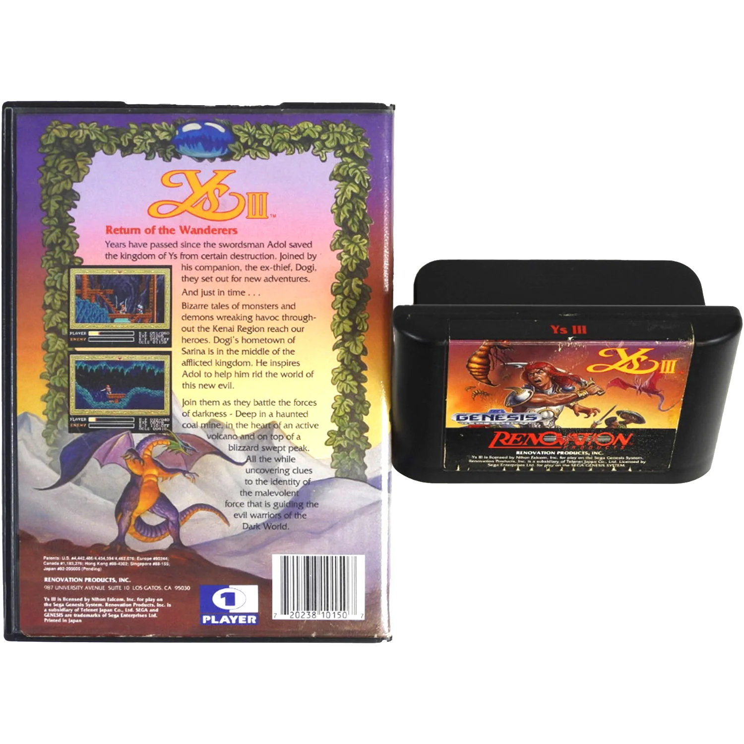 Ys III Wanderers from Ys (Sega Genesis) - Image 2