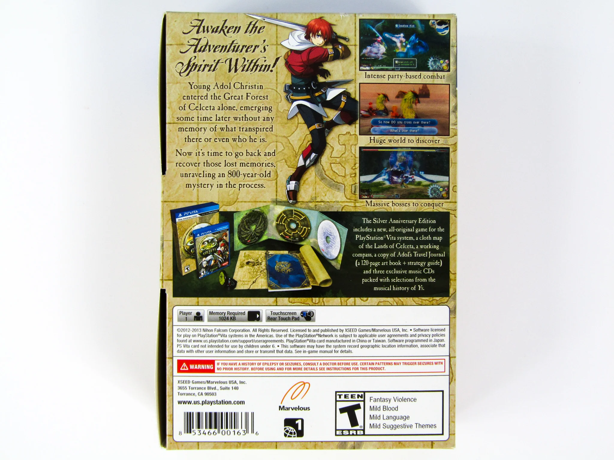 Ys: Memories Of Celceta [Silver Anniversary Edition] (PlayStation Vita / PS Vita) - Image 2