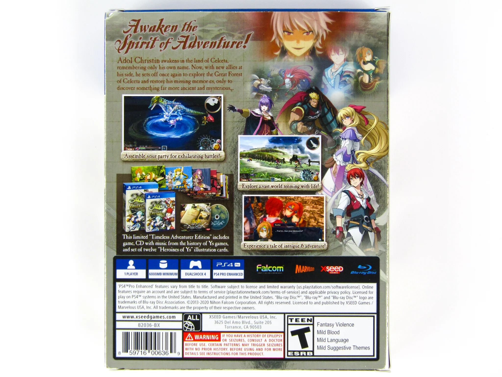 Ys: Memories Of Celceta [Timeless Adventurer Edition] (PlayStation 4 / PS4) - Image 2