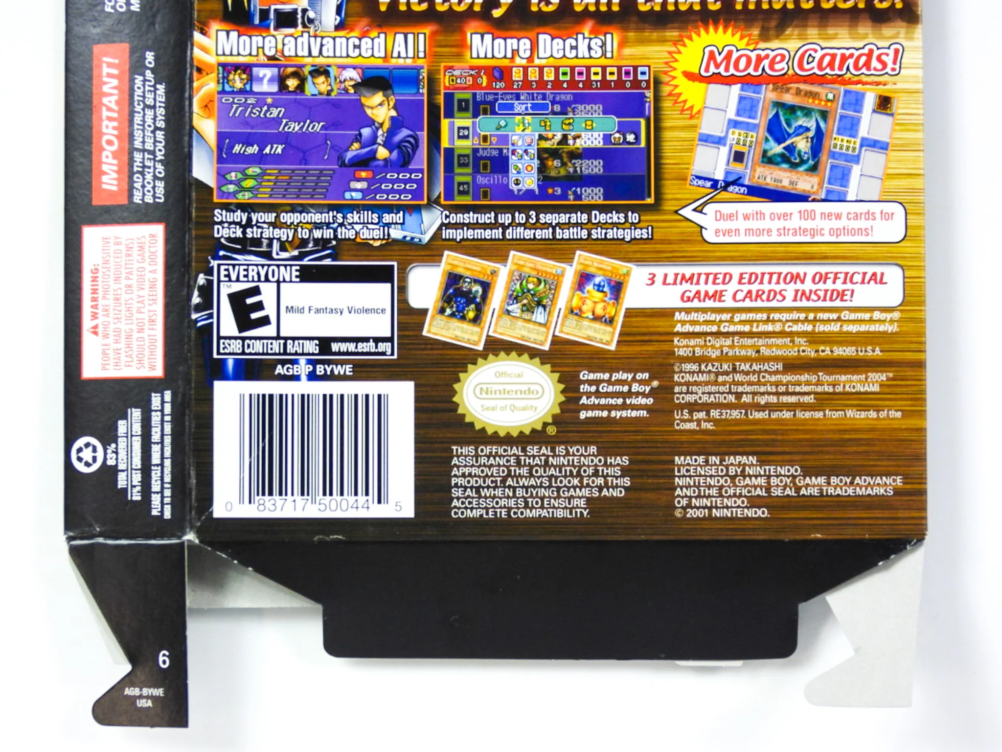 Yu-Gi-Oh World Championship Tournament 2004 [Box] (Nintendo Game Boy Advance / GBA) - Image 4