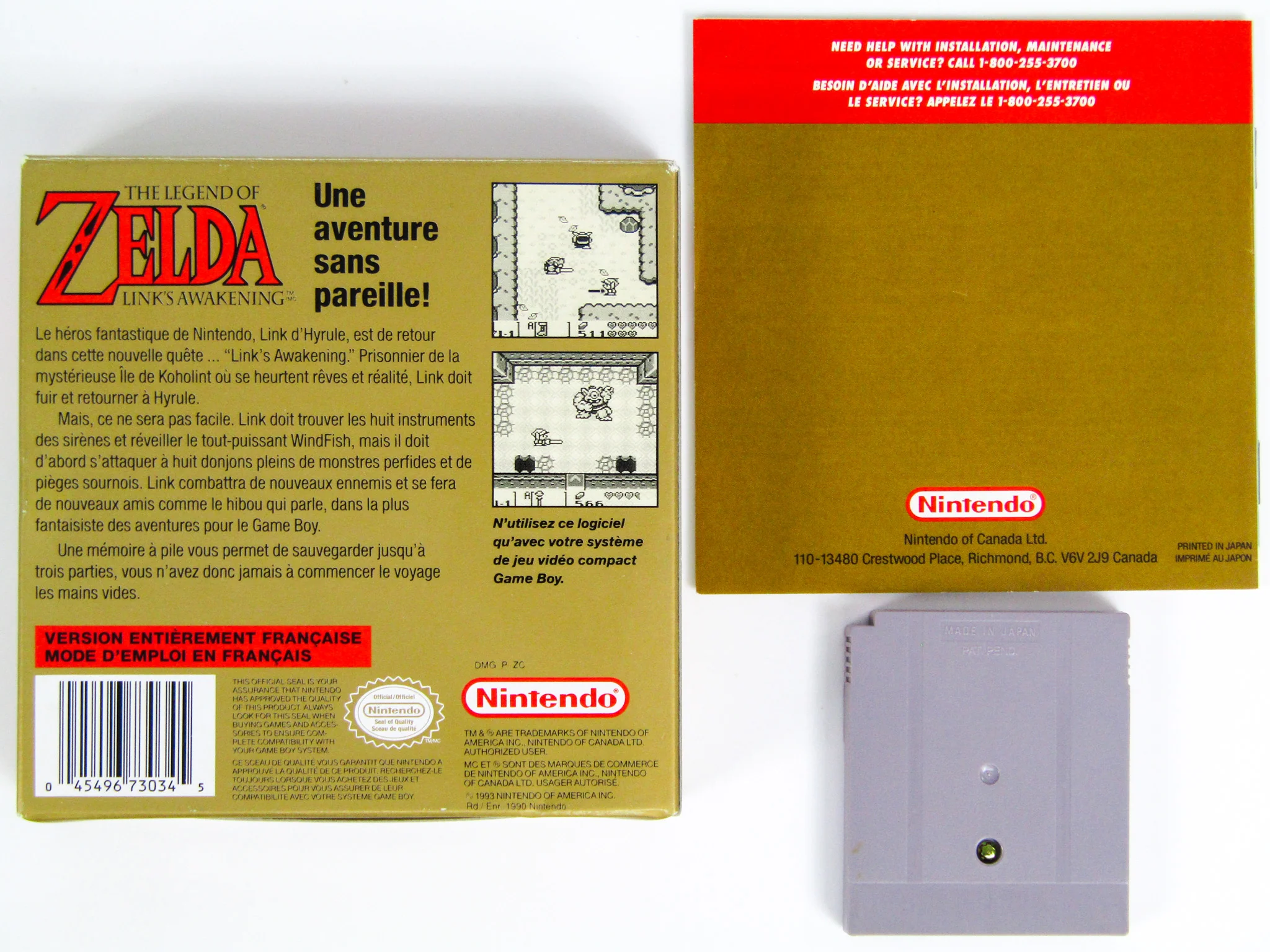 Zelda Link's Awakening [French Version] [CAN Version] (Nintendo Game Boy) - Image 2