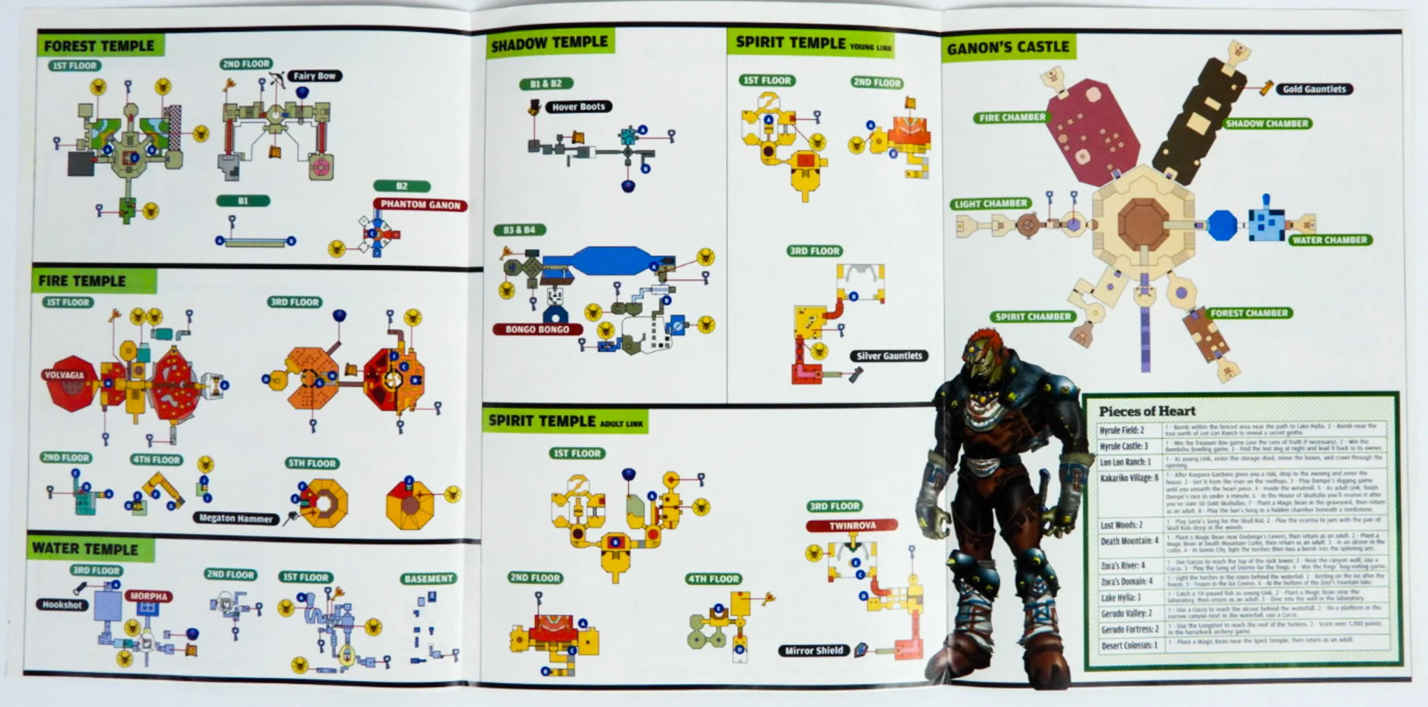 Zelda Ocarina of Time [Nintendo Power] [Map] (Nintendo 64 / N64) - Image 3