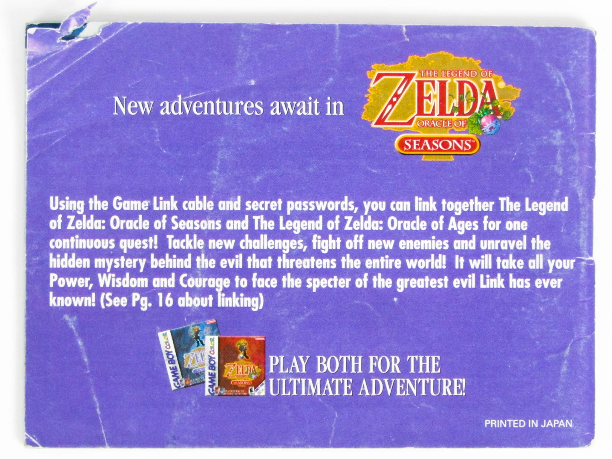 Zelda Oracle Of Ages [Manual] (Nintendo Game Boy Color / GBC) - Image 4