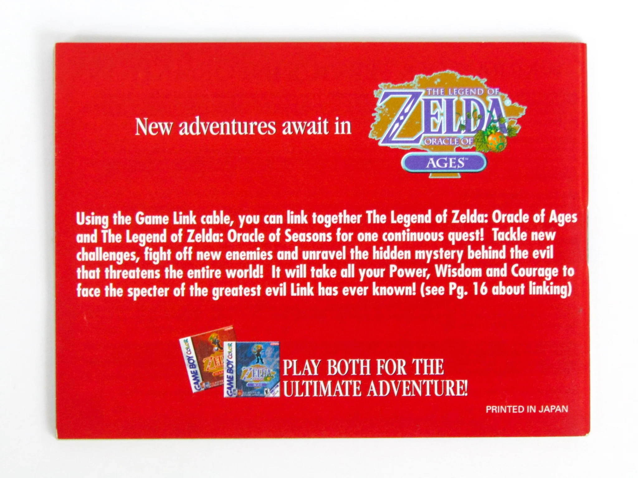 Zelda Oracle Of Seasons [Manual] (Nintendo Game Boy Color / GBC) - Image 2