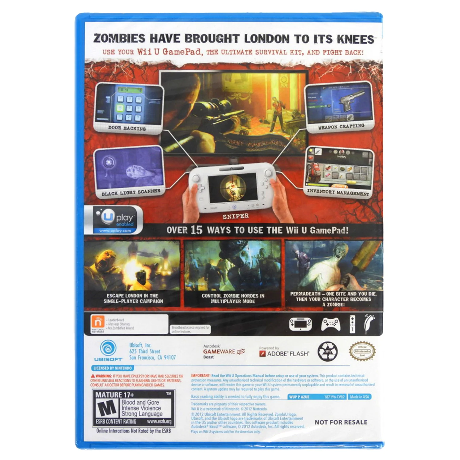 ZombiU [Not for Resale] (Nintendo Wii U) - Image 2