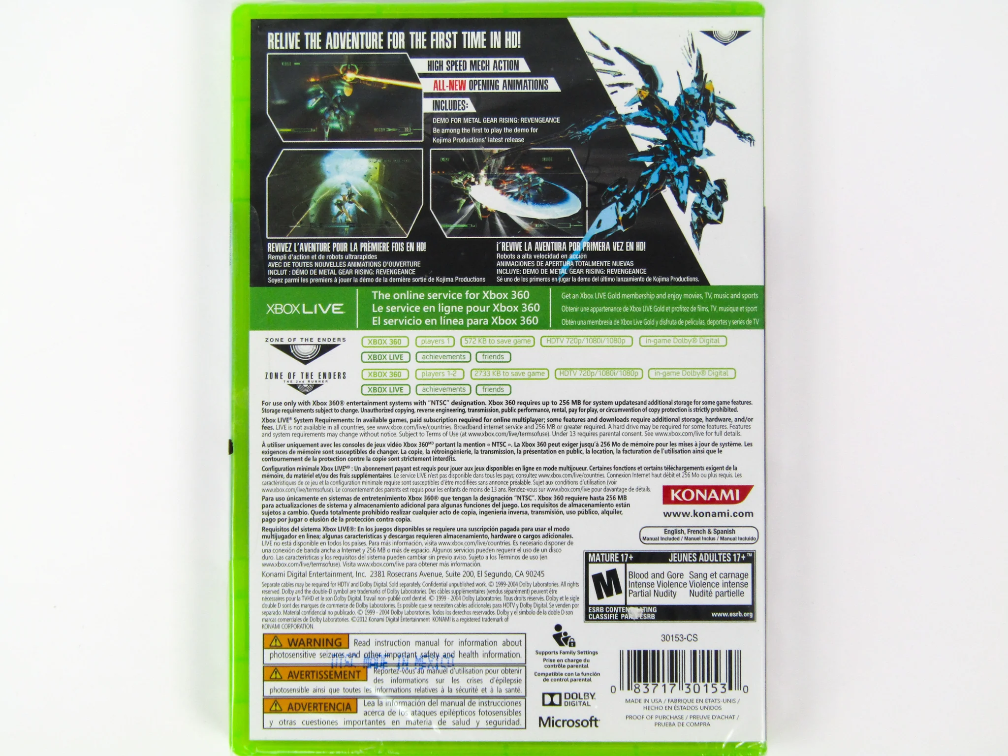 Zone Of The Enders HD Collection (Xbox 360) - Image 2